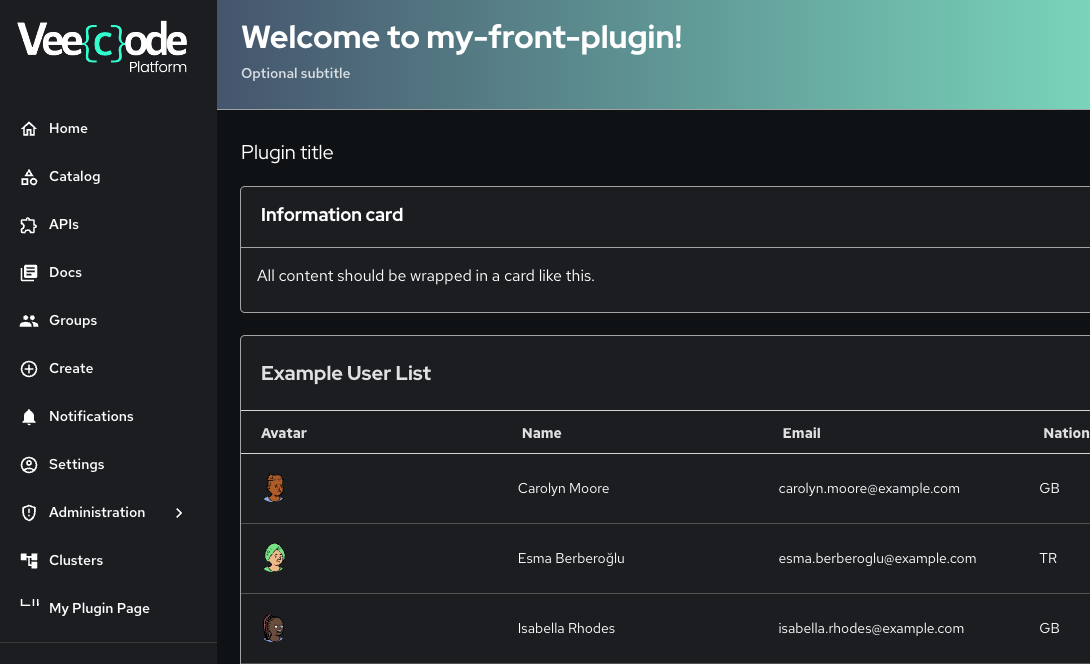 VKDR DevPortal with Dynamic Frontend Plugin